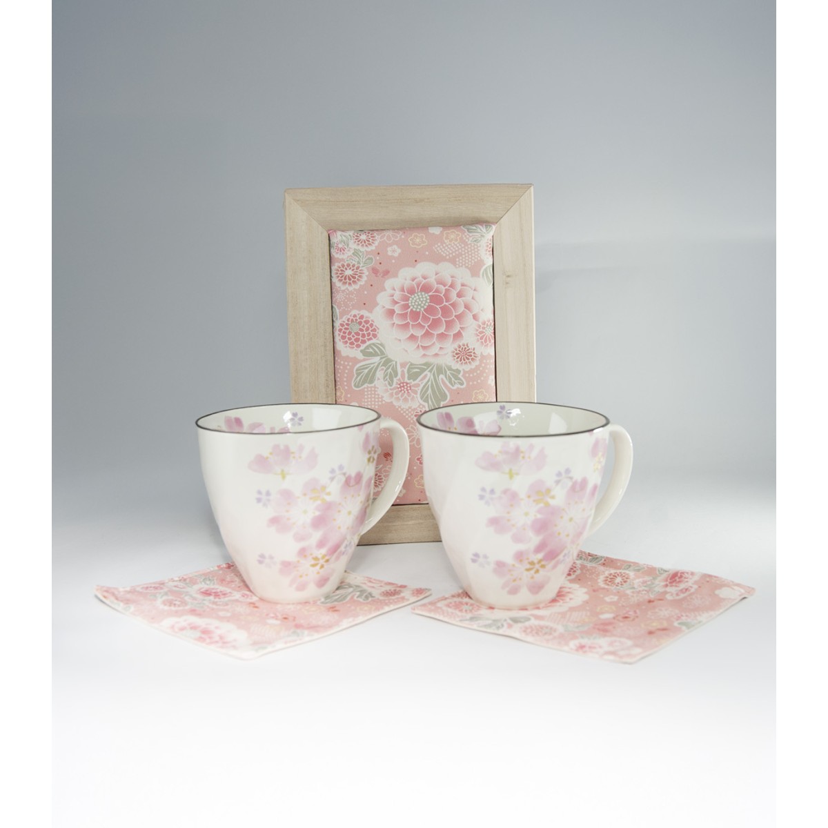 Set 2 Taza c/asa HANAMATSURI