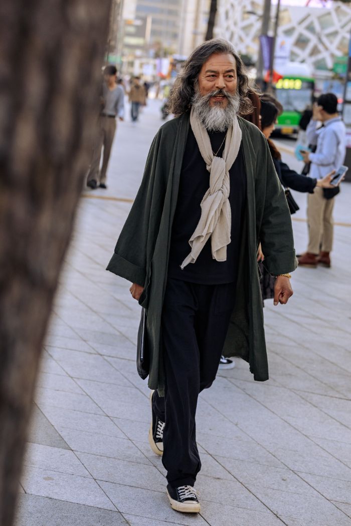 Hombre vistiendo un Haori